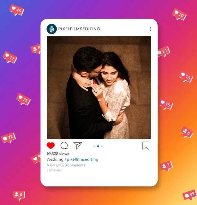Create shareable memories with our Wedding Instagram Reels editing expertise.